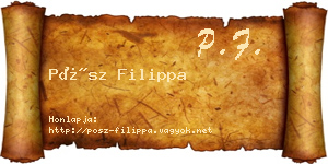 Pósz Filippa névjegykártya